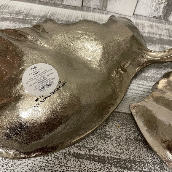 Two Threshold Elk Or Moose Antlers Silver Tone Metal - Picture 7 of 14